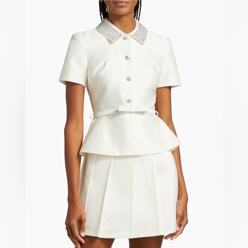 Self-Portrait
Diamante Taffeta Peplum Minidress